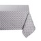 Contemporary Home Living Slipped Quatrefoil Rectangular Cotton Tablecloth - 104" - Stone Gray and White